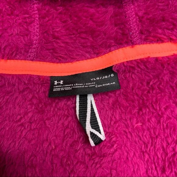 Under Armour Cozy Fleece Jacket in Fuchsia Pink - Picture 6 of 9